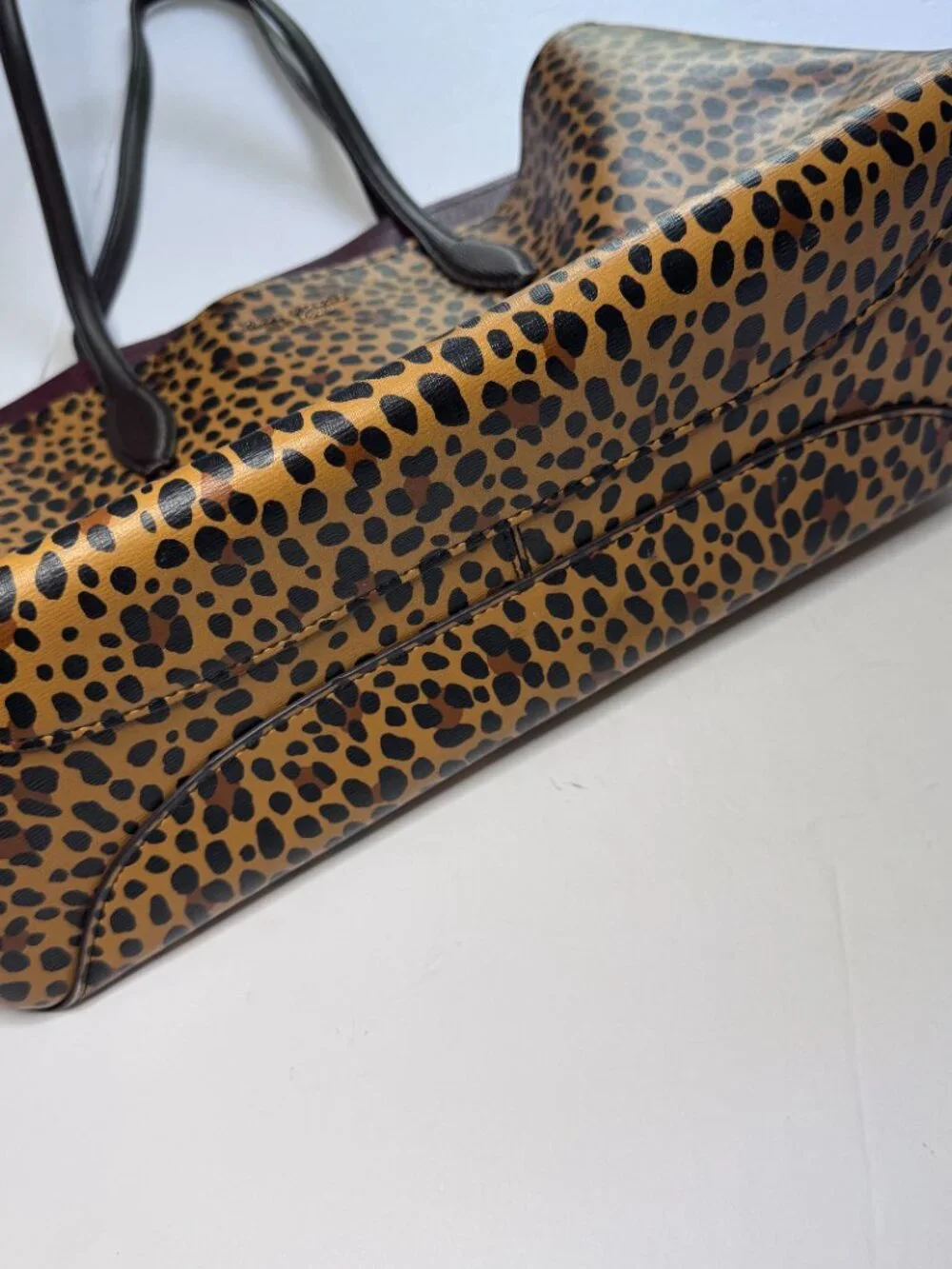 Kate Spade All Day Leopard Animal Print Large Tote Bag Purse Wristlet Set Work